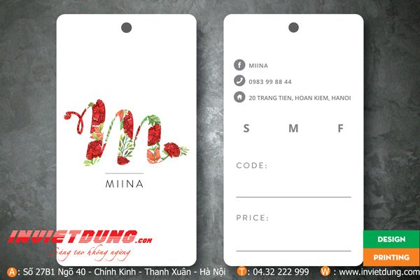 Mẫu mác quần áo đẹp do In Việt Dũng thiết kế và in ấn